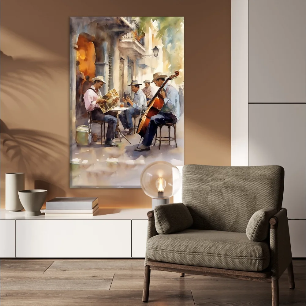 Sokak Konseri Kanvas Tablo