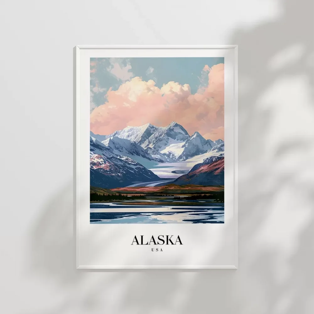 Karlarla Kaplanmış Alaska Poster
