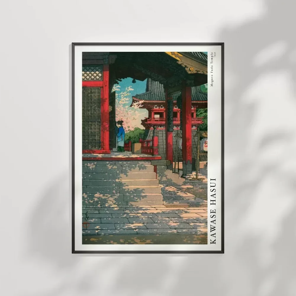 Kawase Hasui Meguro Fudo Tapınağı Poster