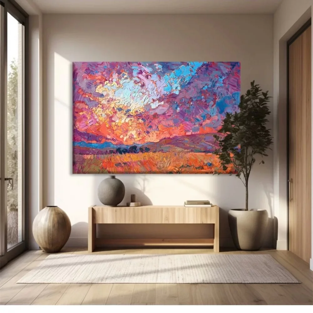 Kozmik Renk Sisleri Kanvas Tablo