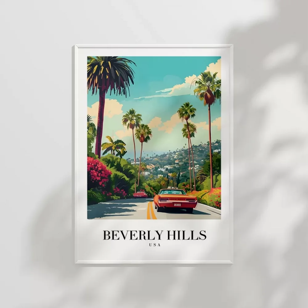 Los angeles Şehir İlüstrasyonu Poster