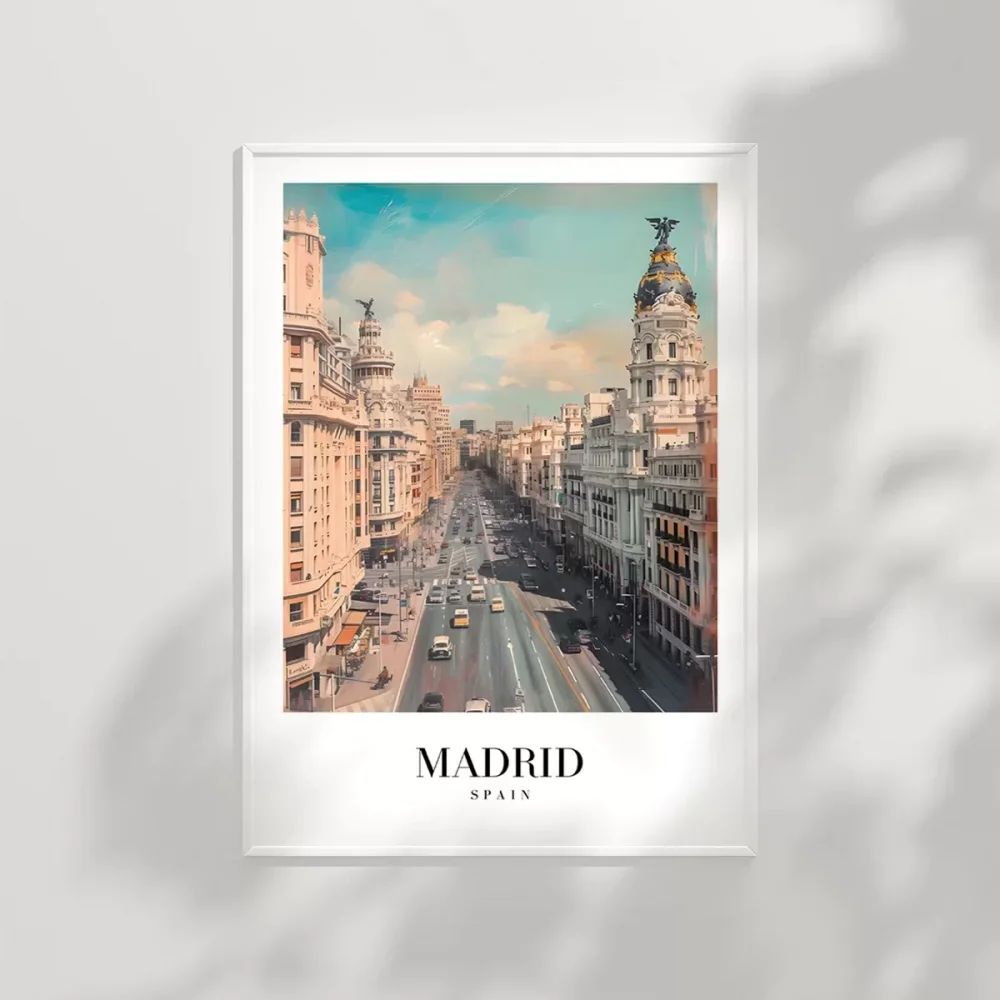 Madrid’in İkonik Caddesi Poster