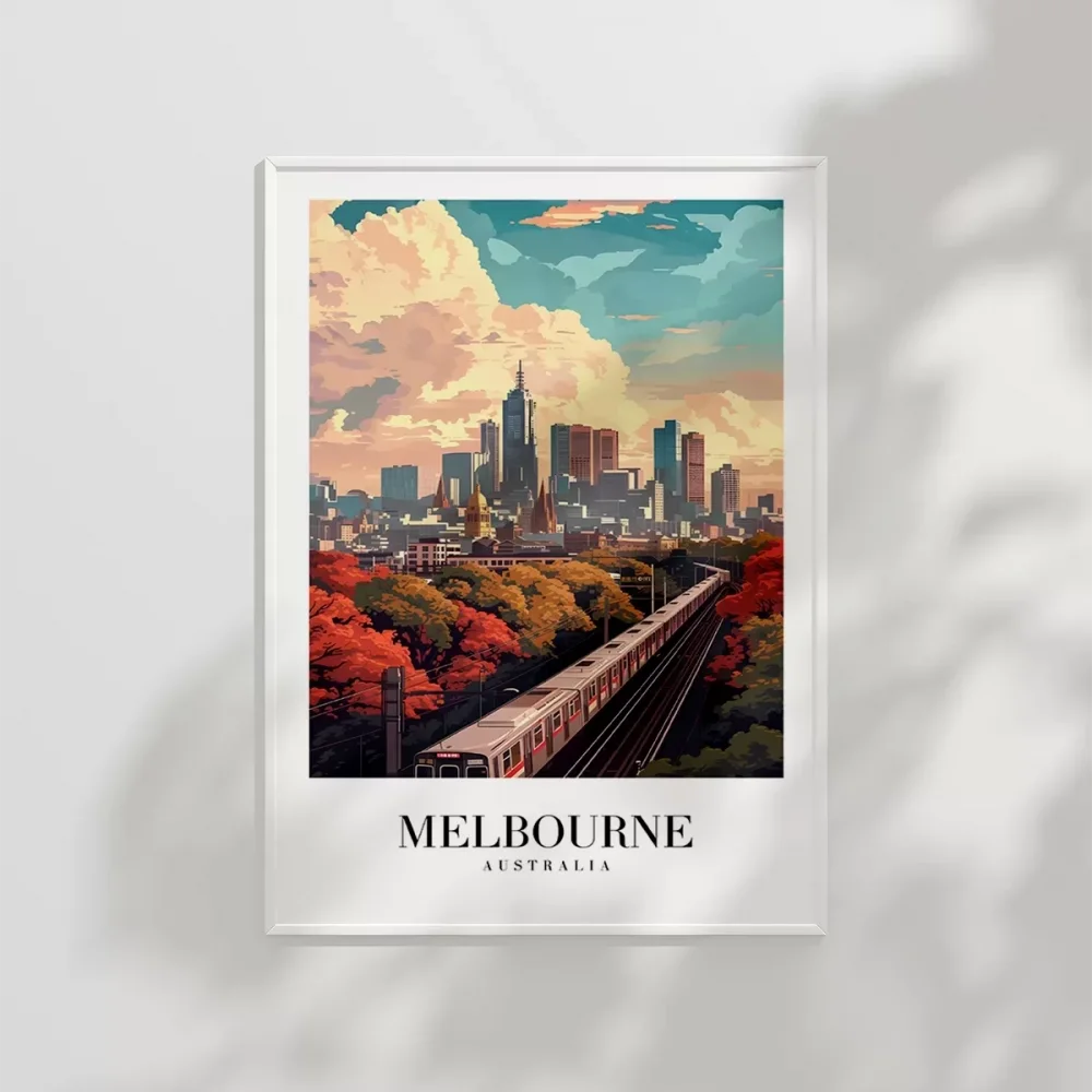 Melbourne Tren İstasyonu Poster