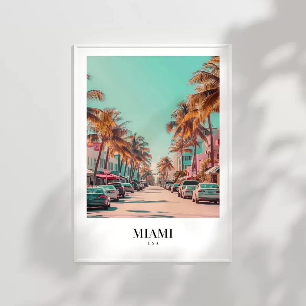 Miami Sokak Manzarası Poster