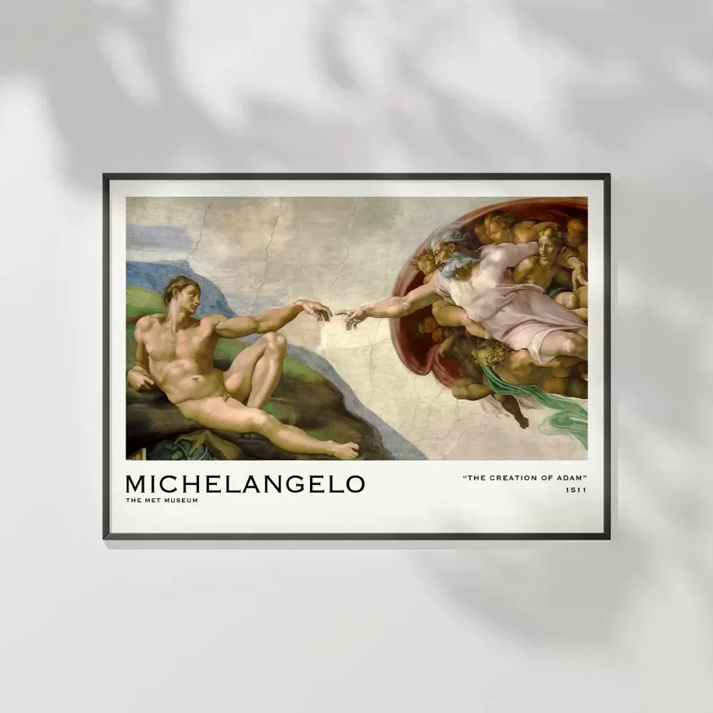 Michelangelo Ademin Yaratılışı Poster