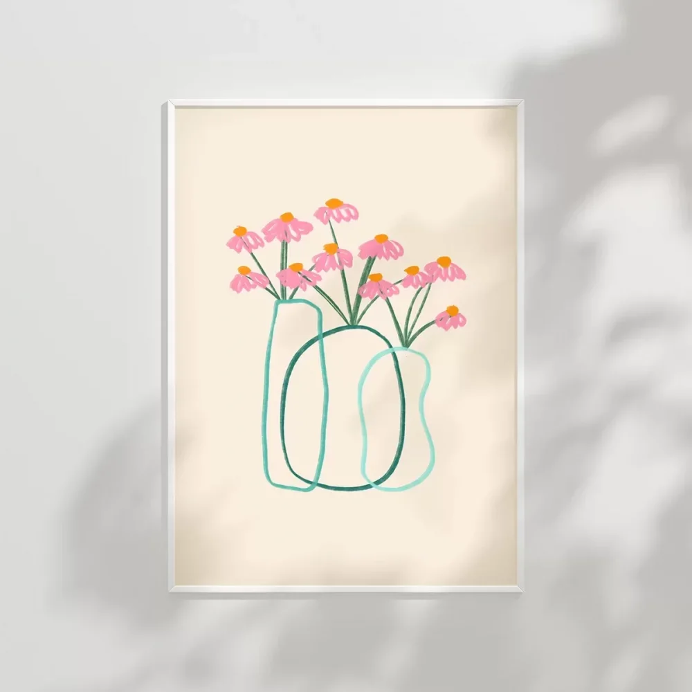Minimal Çiçek Vurgusu Poster