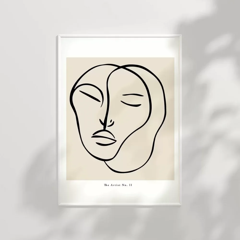 Minimalist Portre Sanat Poster