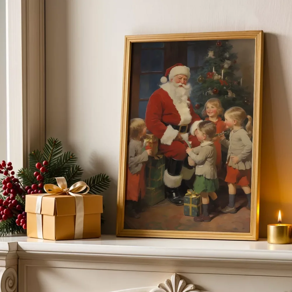 Mutlu Çocuklar ve Noel Baba Poster