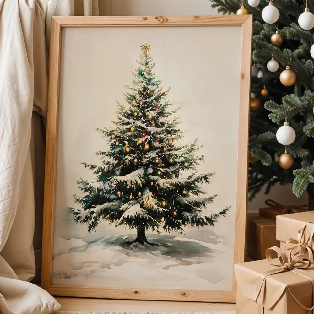 Noel Ağacı Sanat Poster