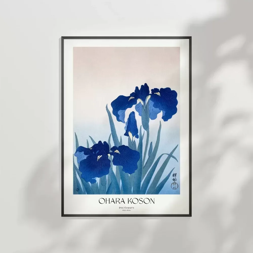 Ohara Koson İris Çiçekleri Poster