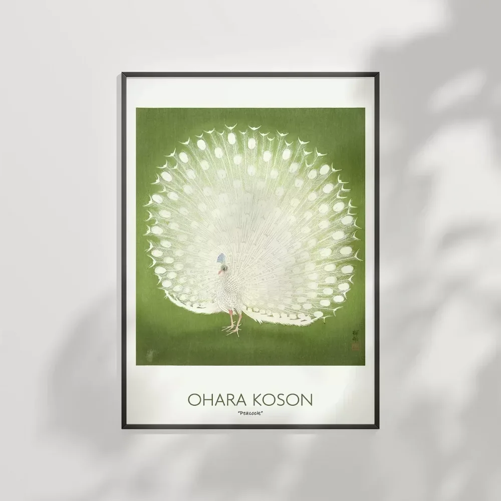 Ohara Koson Peacock Poster