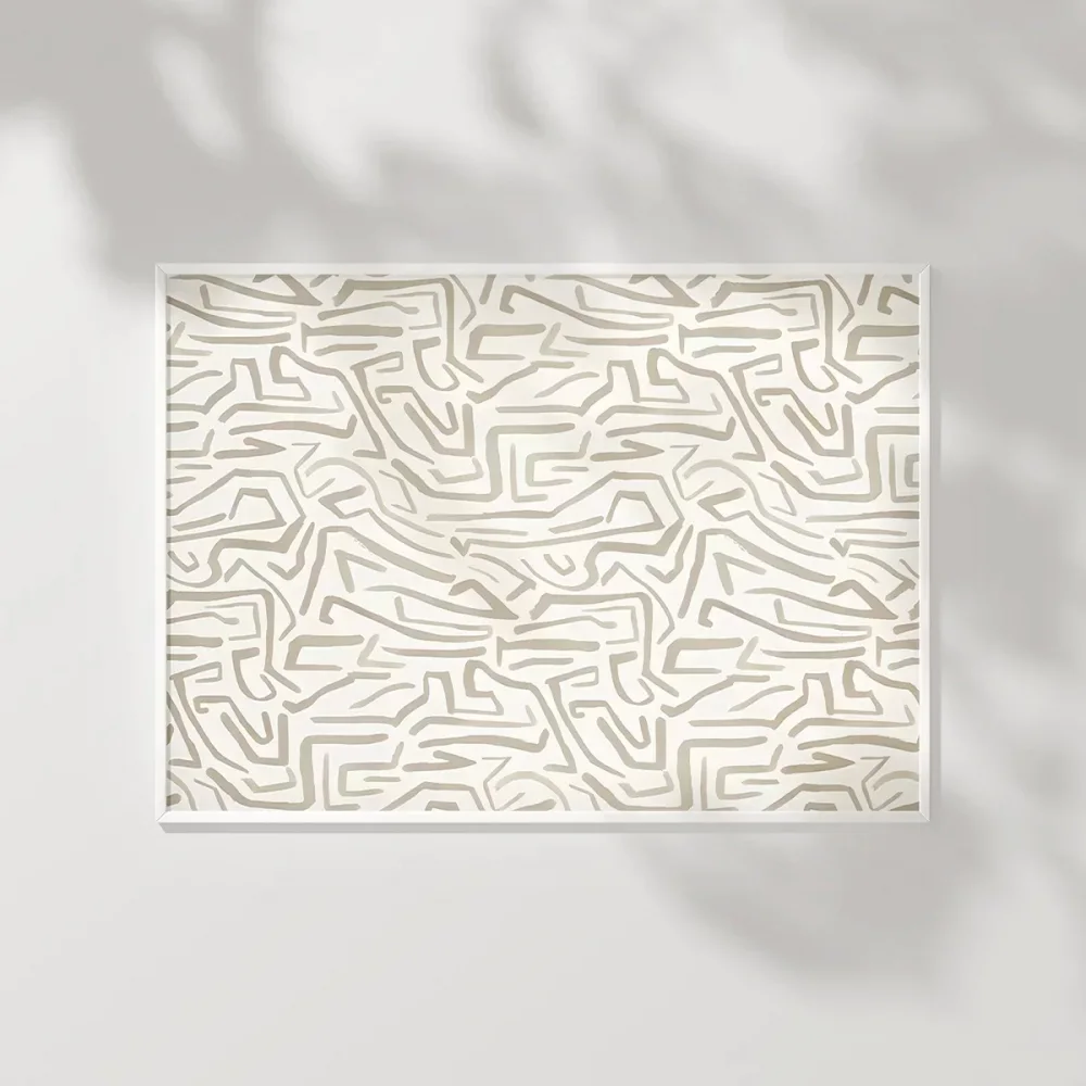 Organik Çizgiler Duvar Poster