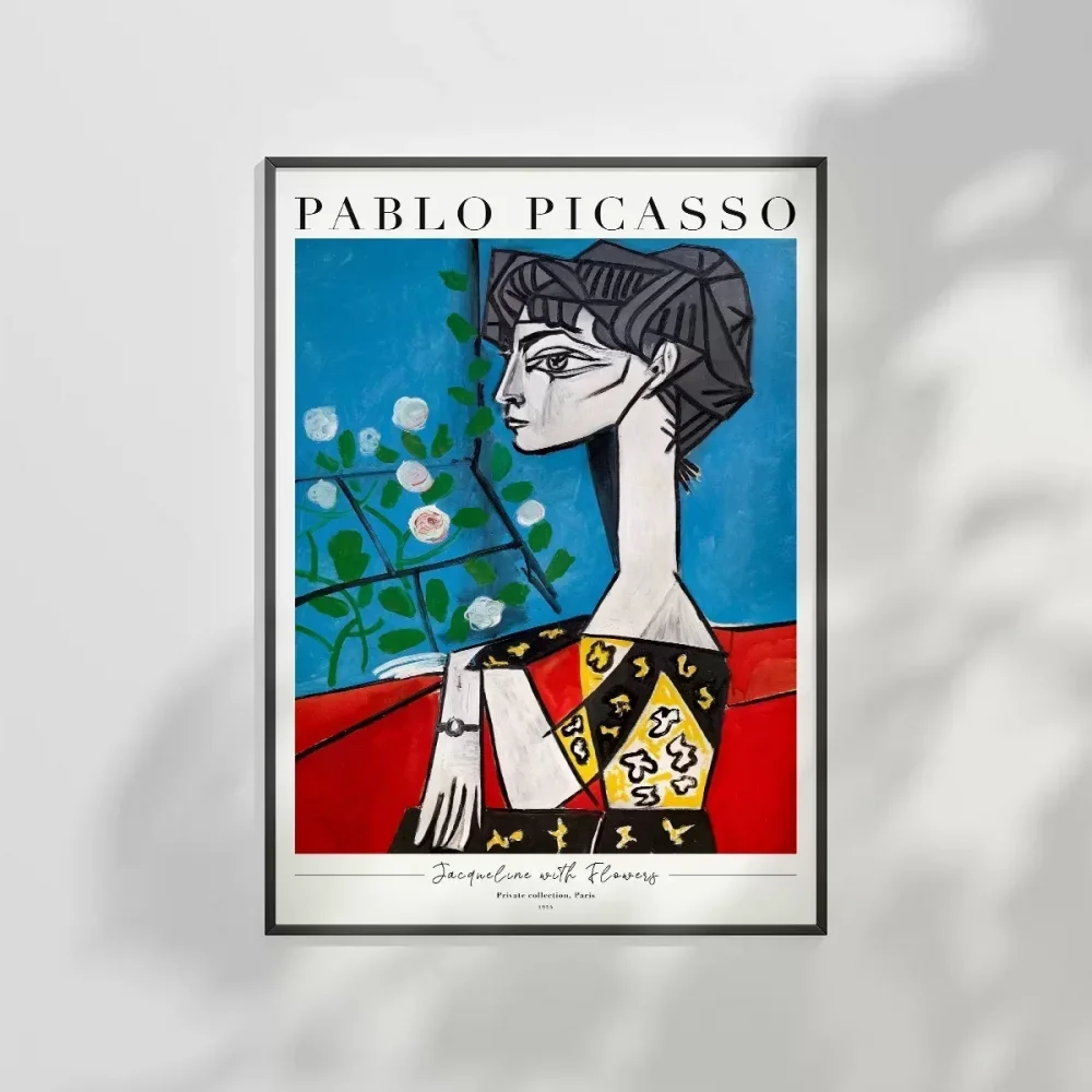 Pablo Picasso Jacqueline with Flowers Poster