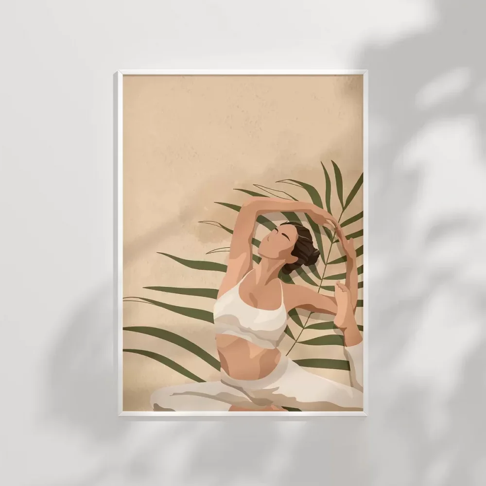 Palmelerin Arasında Yoga Poster