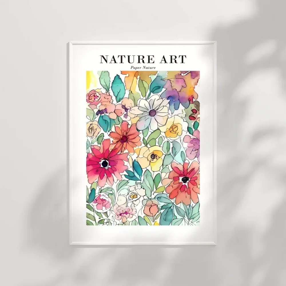 Pastel Çiçek Bahçesi Poster