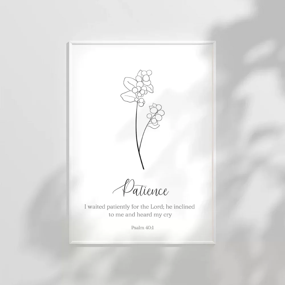 Patience Temalı Minimalist Poster