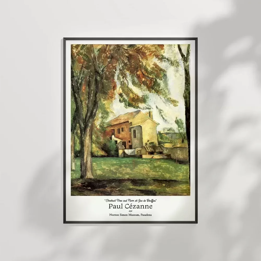 Paul Cézanne Jas de Bouffanda Kestane Ağaçları ve Çiftlik 2 Poster