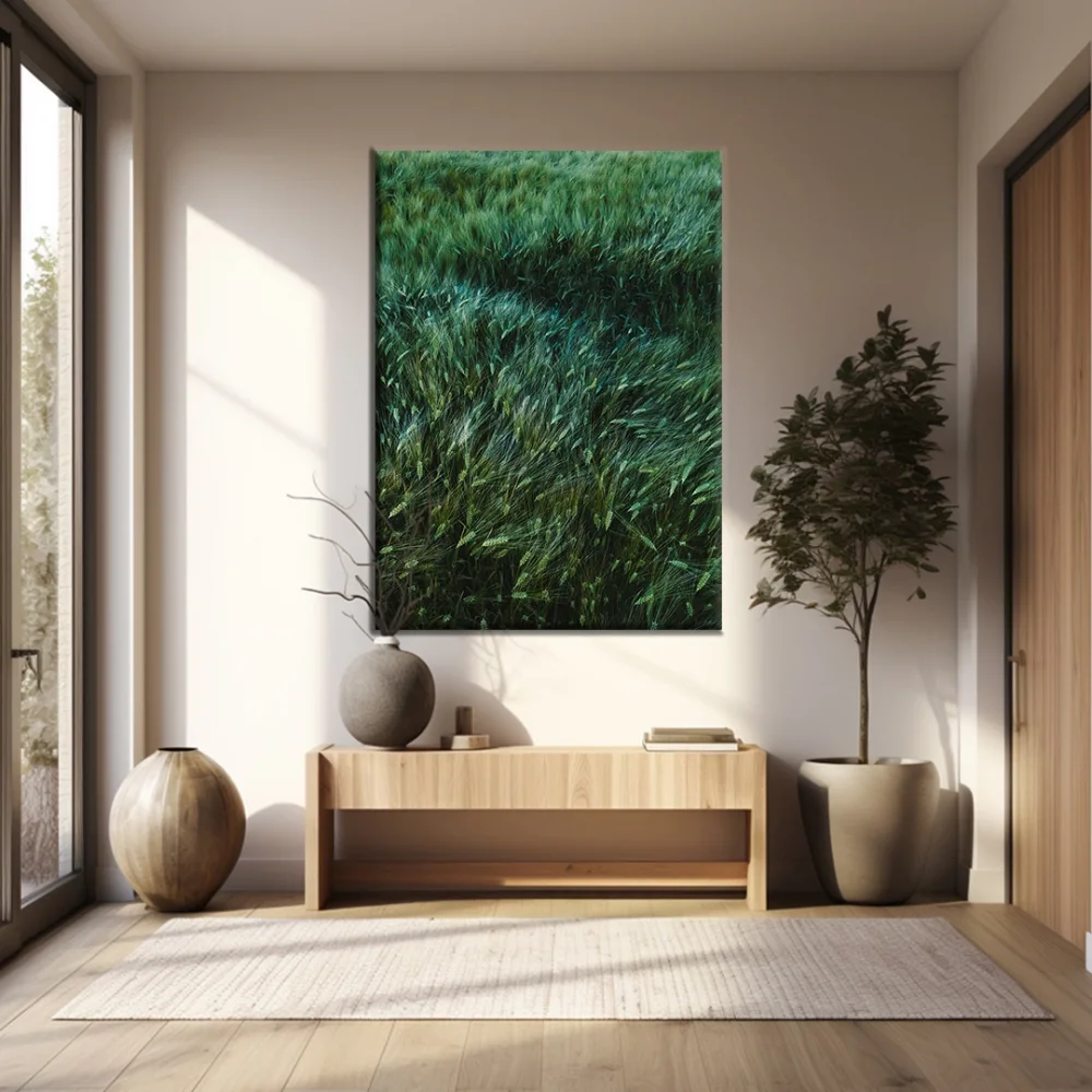 Yeşil Yapraklar Kanvas Tablo