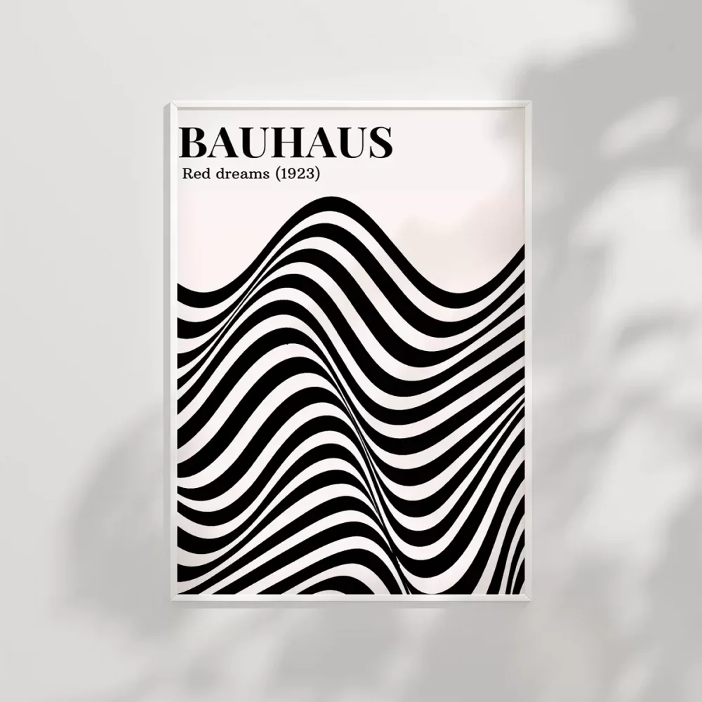 Retro Bauhaus Tasarımı Grafik Poster