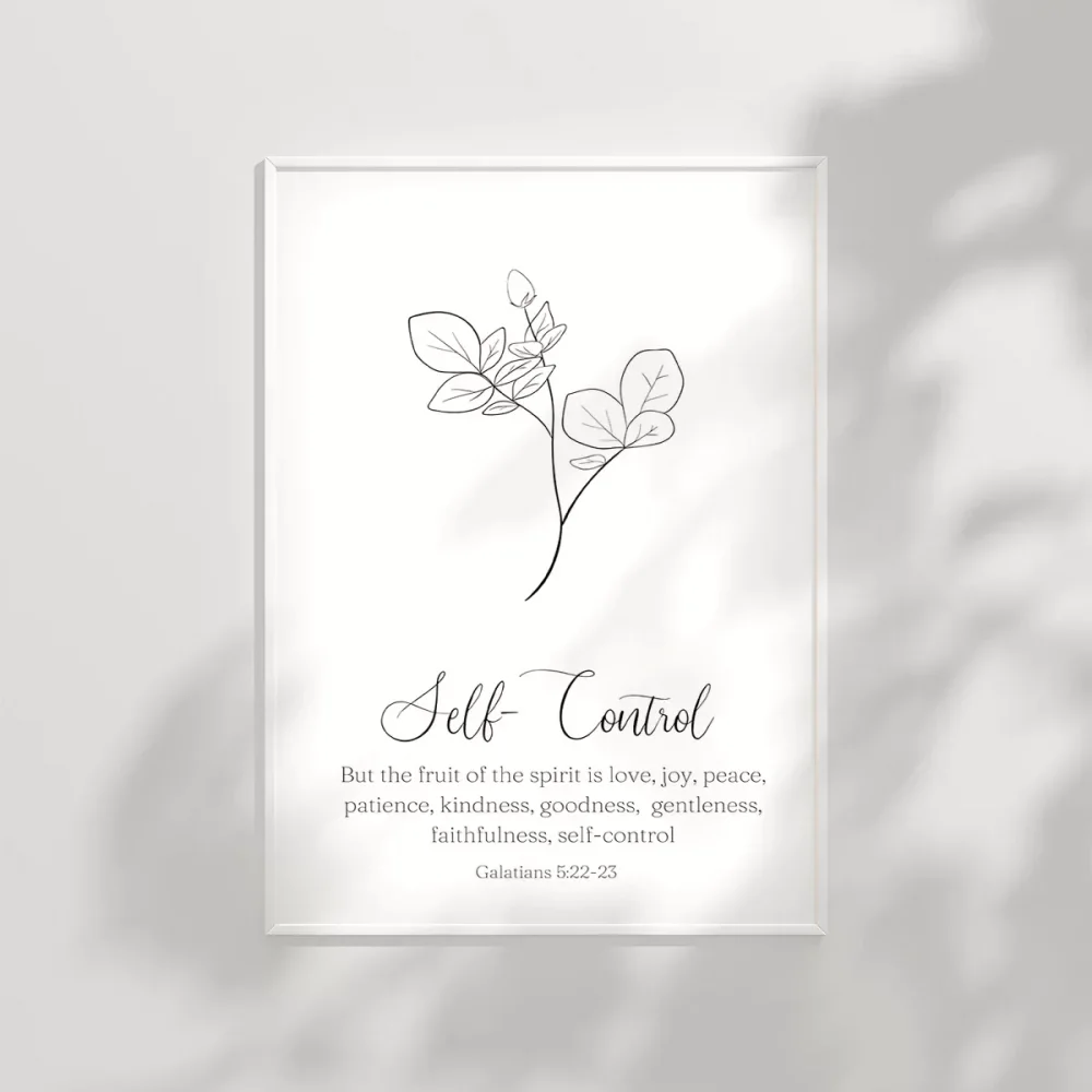 Self-ControlTemalı Minimalist Poster