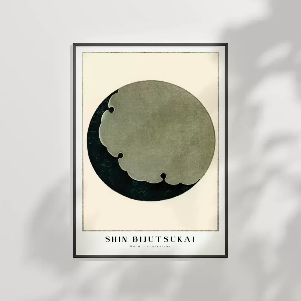 Shin Bijutsukai Ay İllüstrasyonu Poster