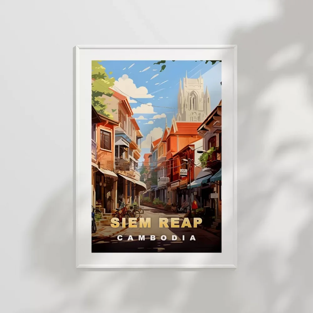 Siem Reap Sokak Manzarası Poster