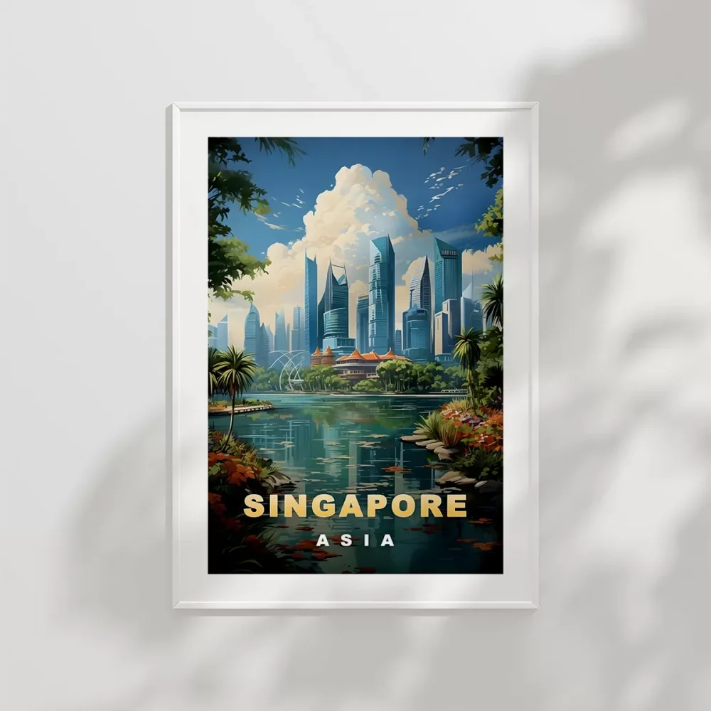 Singapore Modern Manzarası Poster