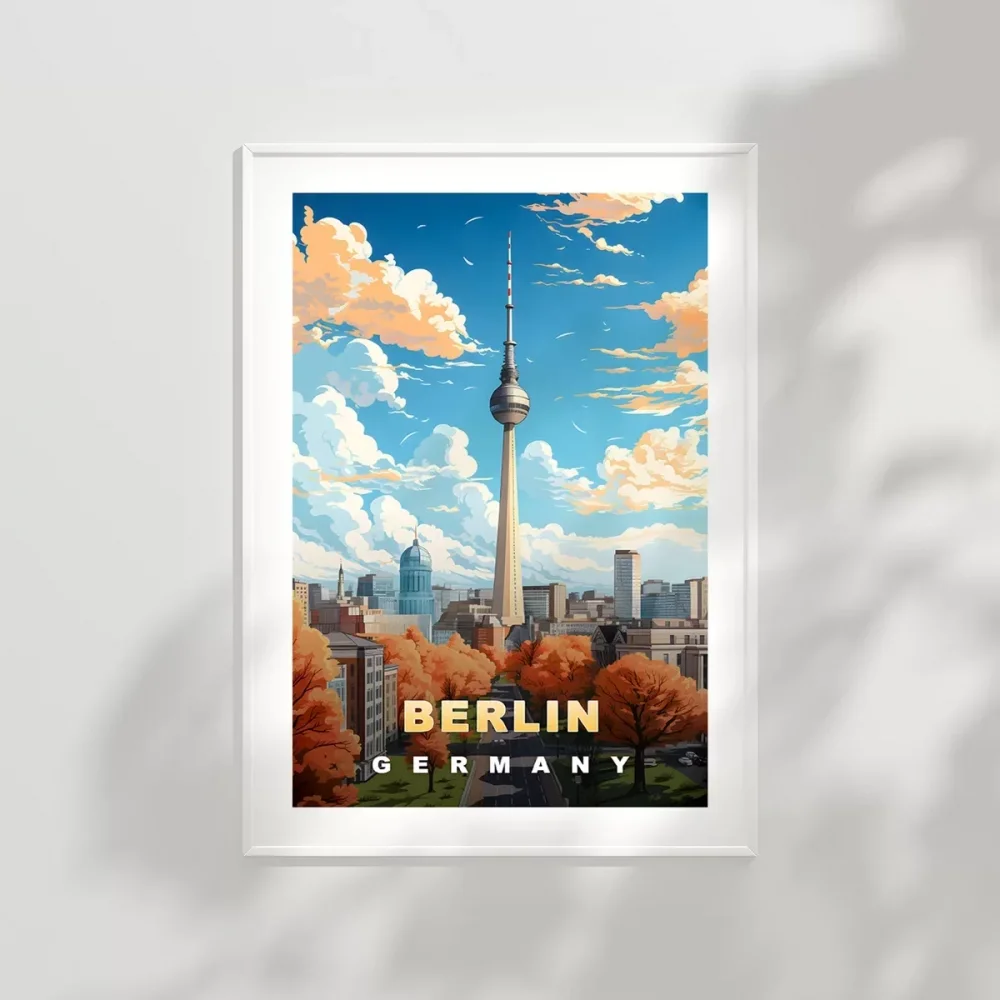 Sonbaharda Berlin Gökyüzü Poster