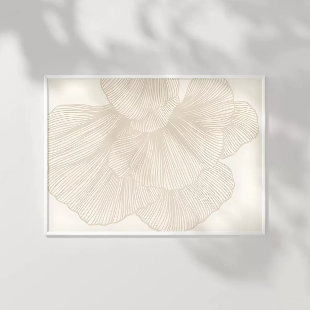 Soyut Çiçek Desenli Poster