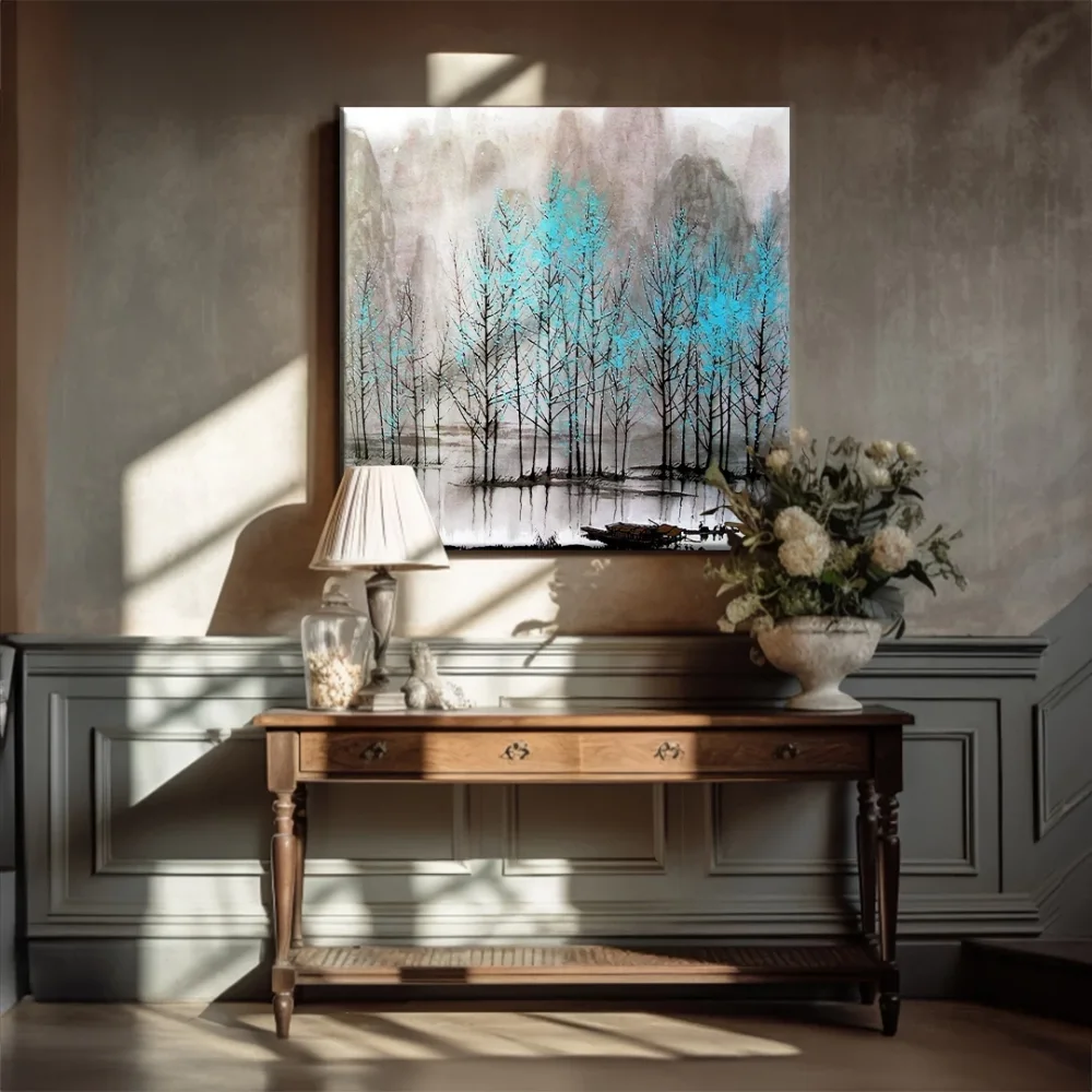 Soyut Orman Kanvas Tablo