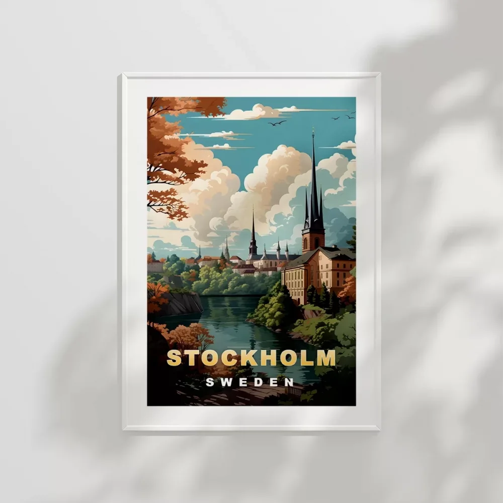 Stockholm Şehir Manzarası Poster