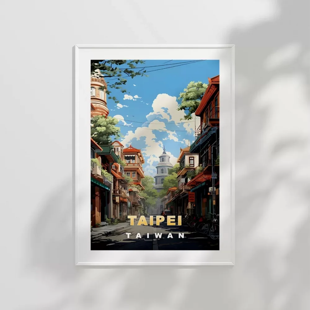Taipei Sokak Manzarası Poster