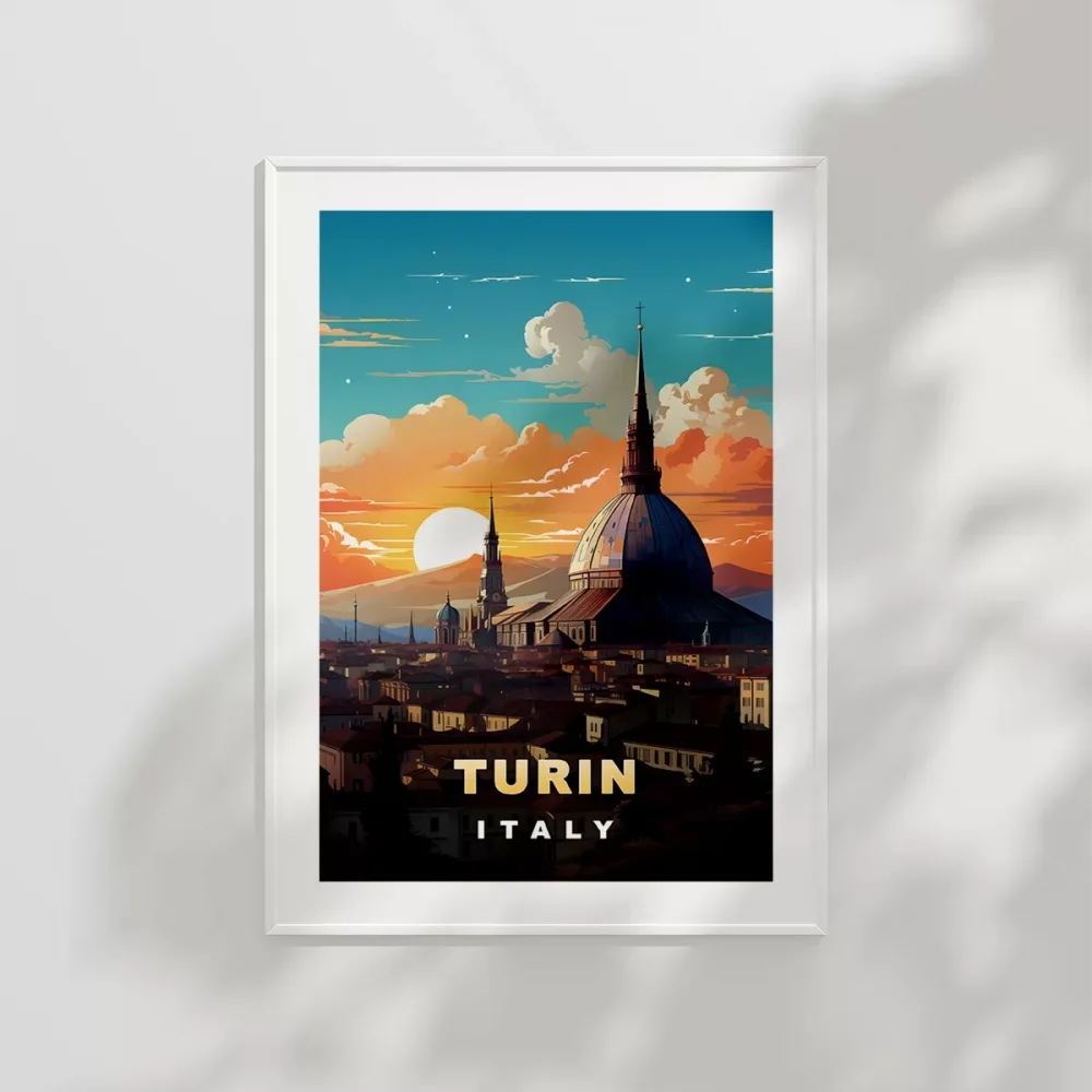 Turin Gün Batımı Manzarası Poster