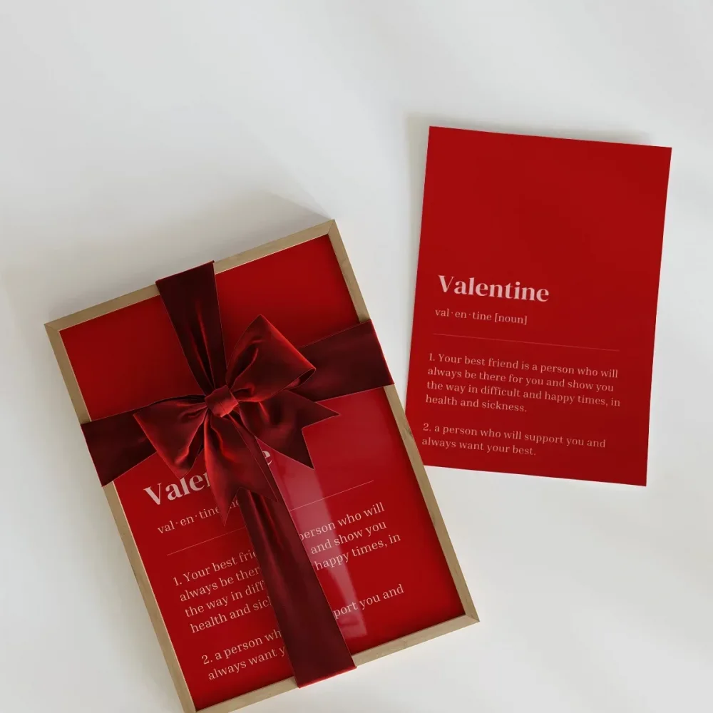 Valentine Tanımı Tipografik Poster