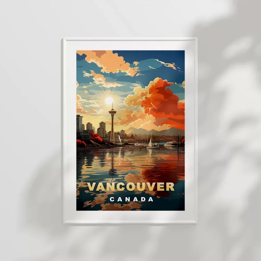 Vancouver Gün Batımı Manzarası Poster