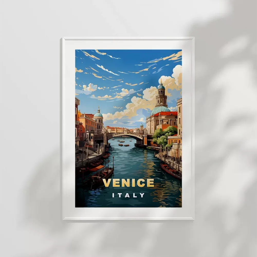 Venedik Kanalı Manzarası Poster