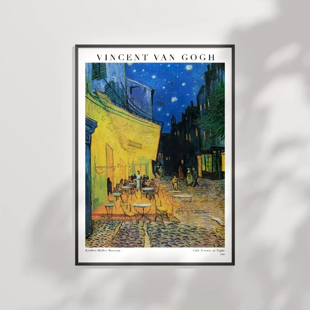 Vincent Van Gogh Kafe Terasta Gece Poster 20x30 cm