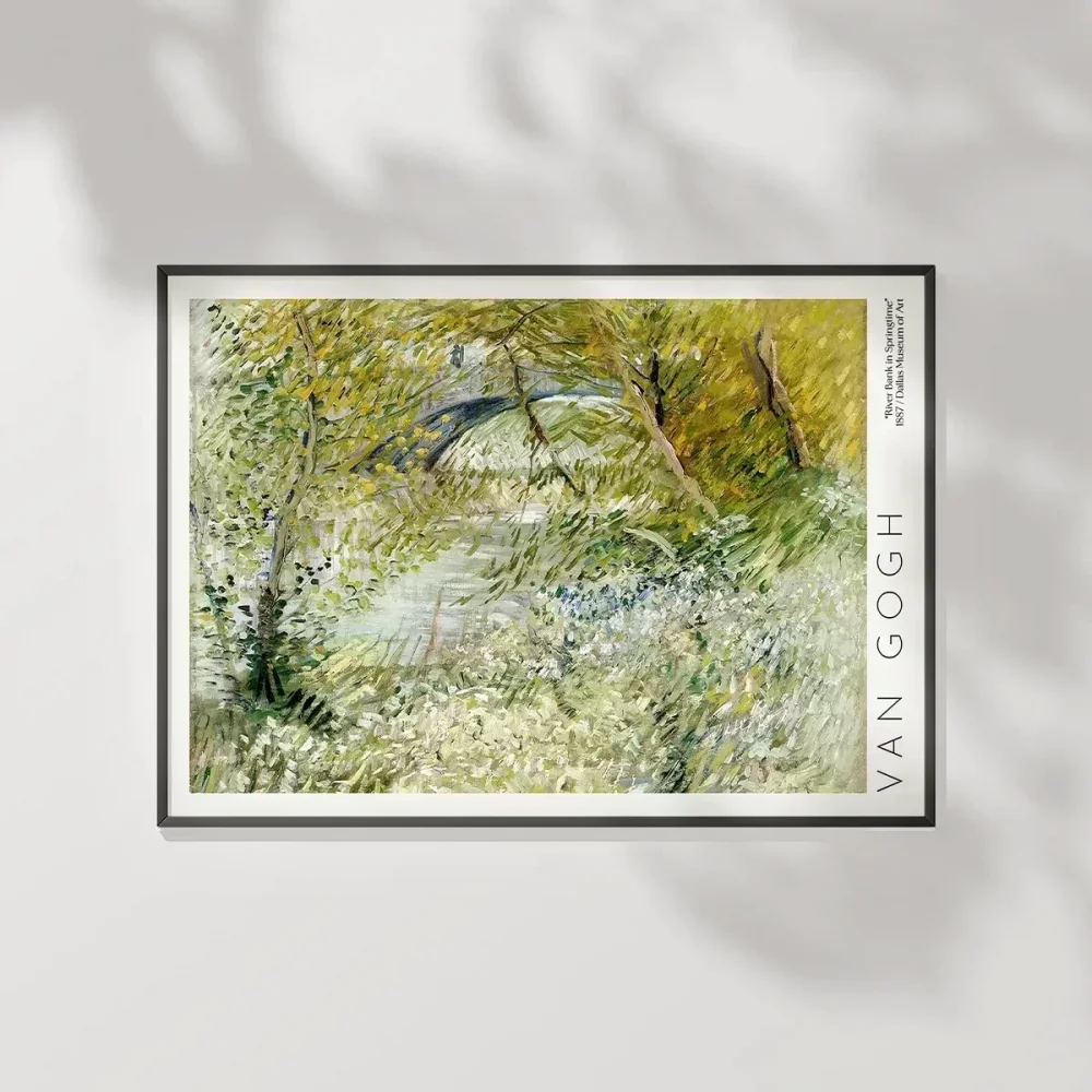 Vincent Van Gogh Riverbankda Bahar Vakti Poster