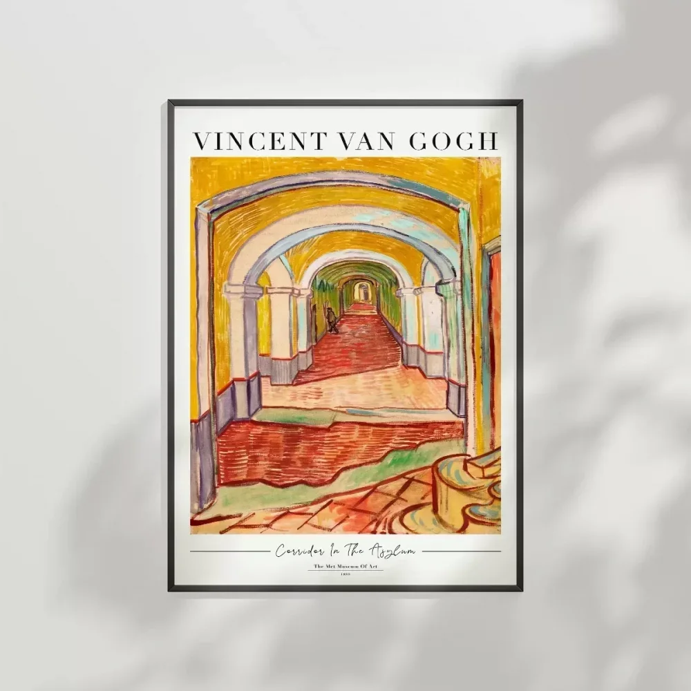 Vincent Van Gogh Tımarhanedeki Koridor Poster