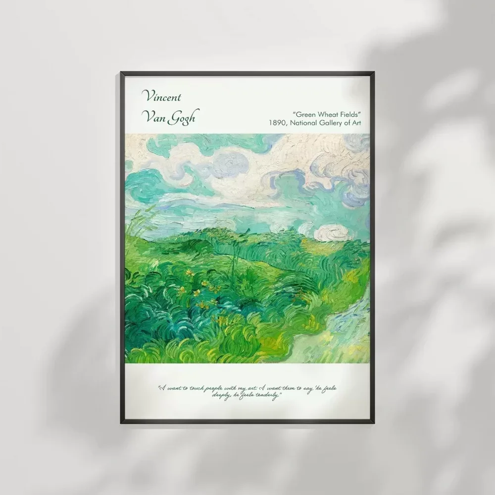 Vincent Van Gogh Yeşil Buğday Tarlası Poster
