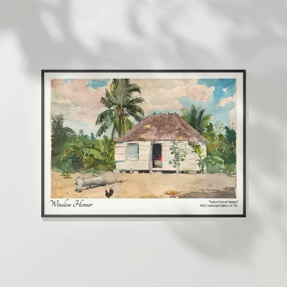 Winslow Homer Yerli Klübesi Poster