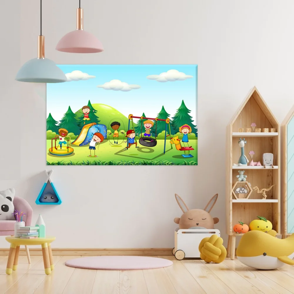 Çocuklar Oyun Parkı Kanvas Tablo