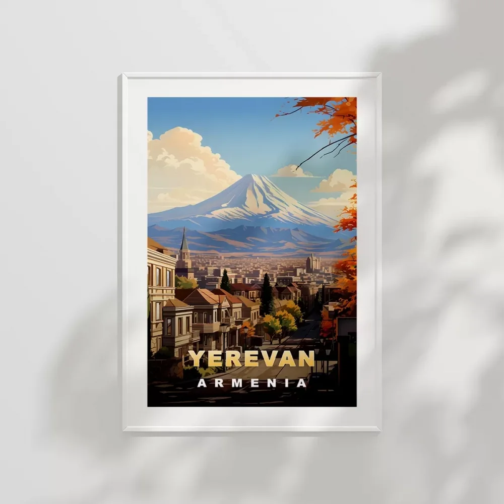 Yerevan ve Ararat Dağı Manzarası Poster