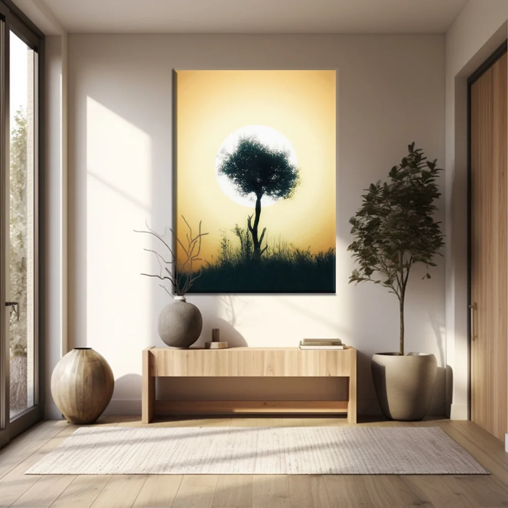 Yalnız Ağaç Kanvas Tablo