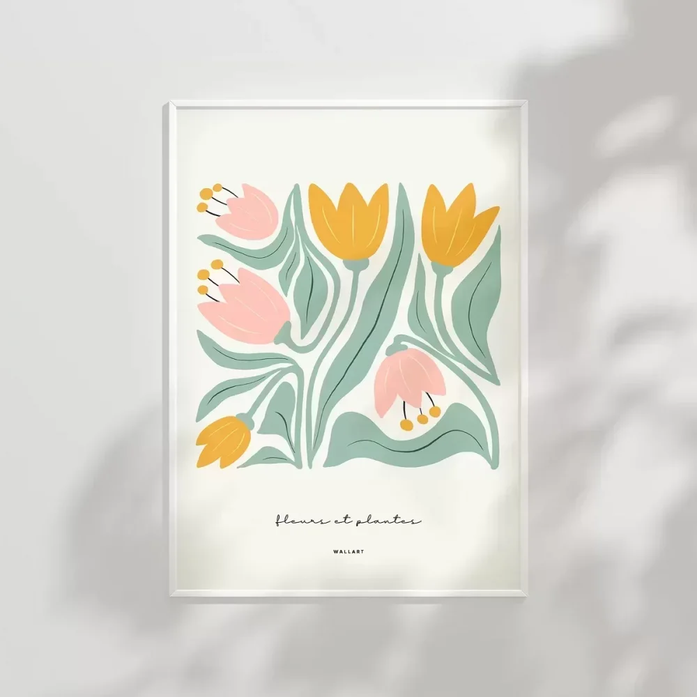 Yumuşak Renkler Zarif Çiçekler Poster