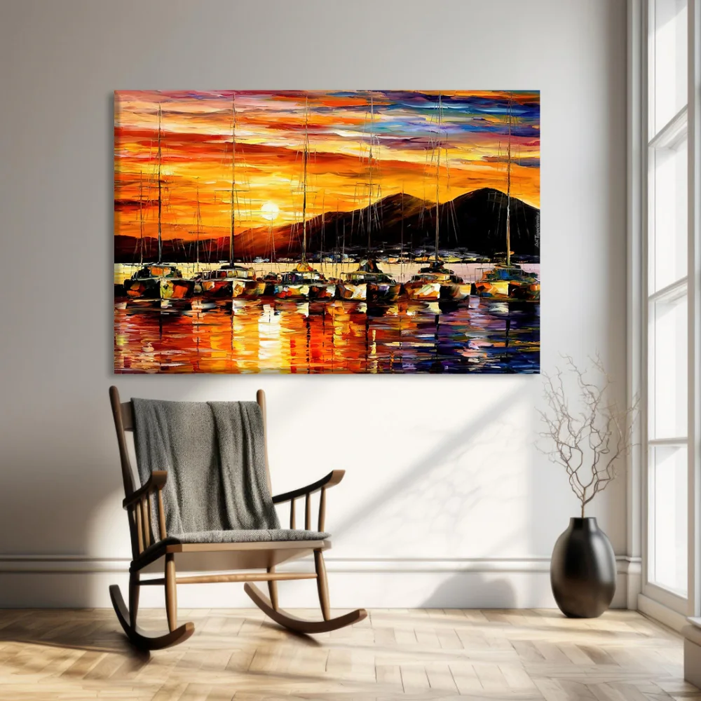 Gün Batımında Yansımalar Kanvas Tablo