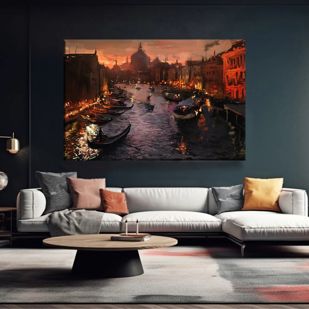 Gondolların Dansı Kanvas Tablo
