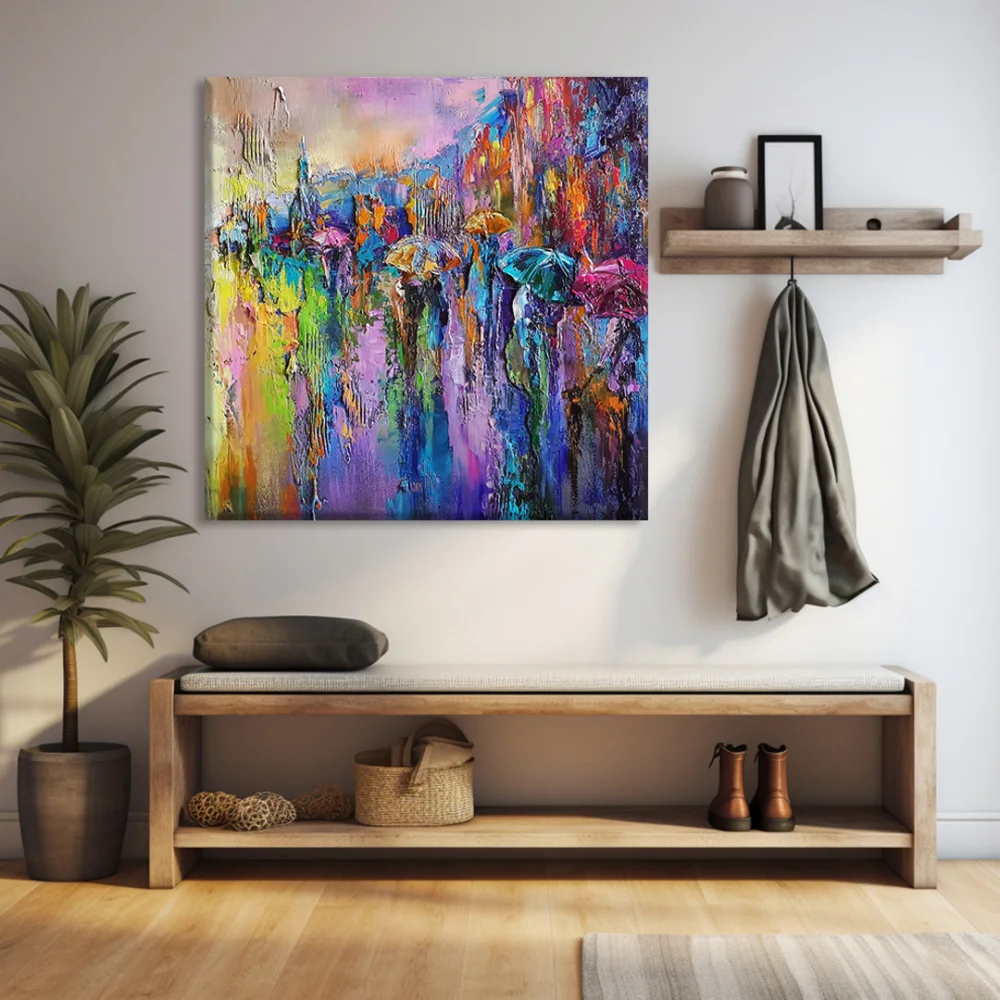 Renk Şelalesi Kanvas Tablo