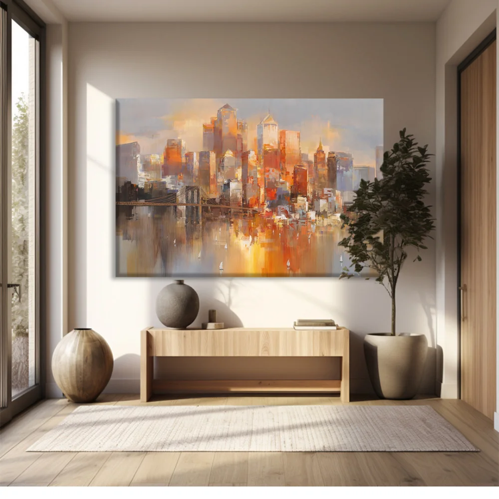 Şehir Işıkları Kanvas Tablo