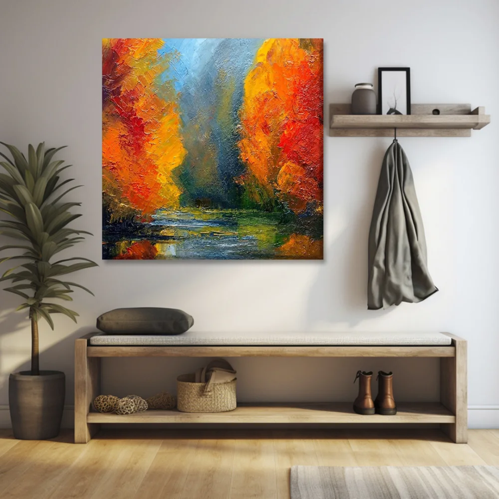 Sonbahar Yangını Kanvas Tablo